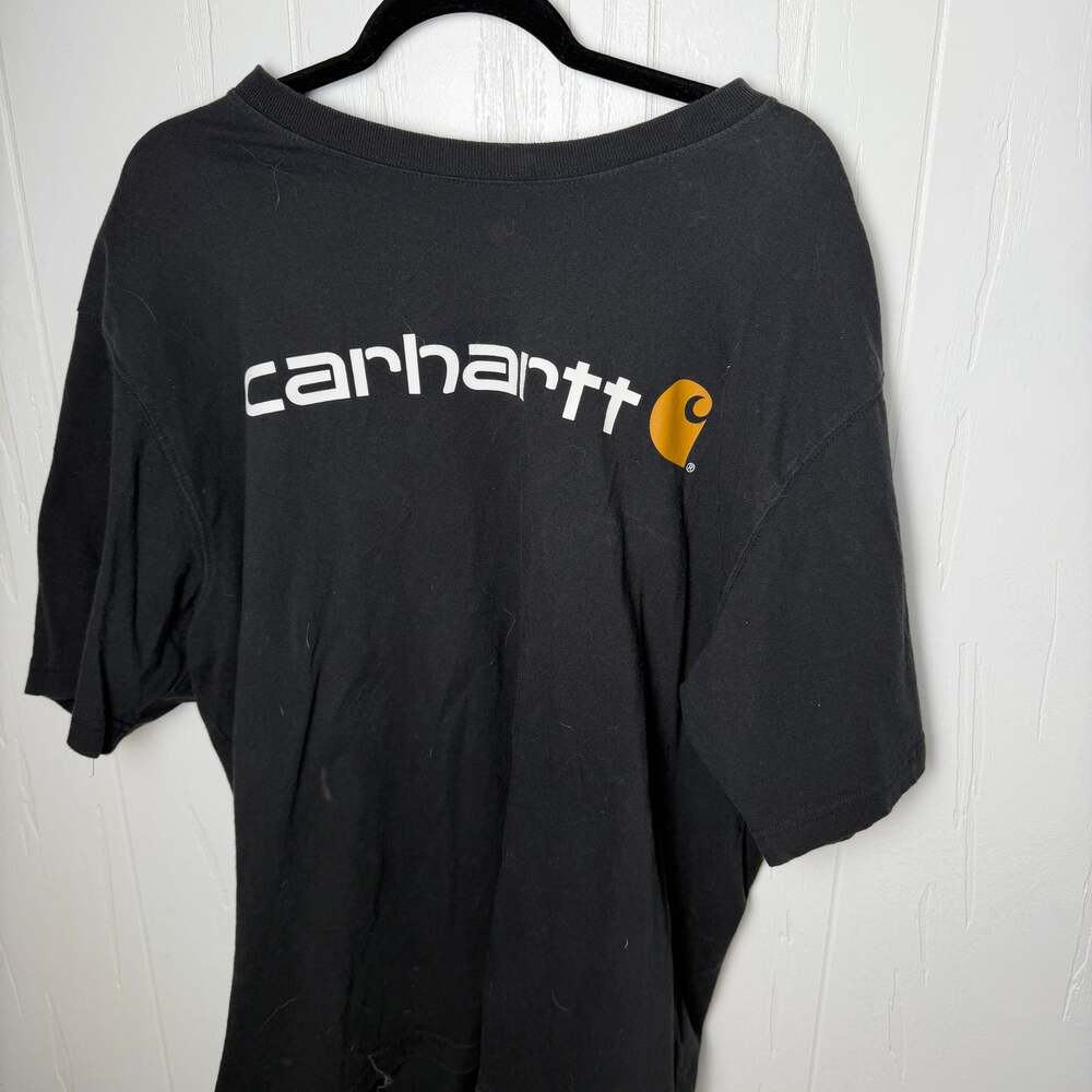 Carhartt Graphic Logo T-Shirt, Black Cotton short sleeve, Size XL